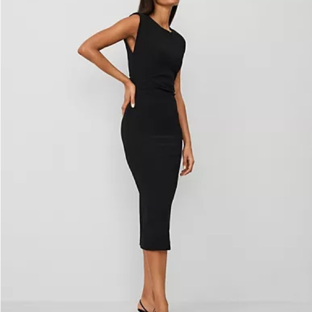 Elegant Black Midi Dress